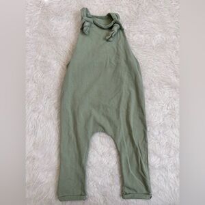 Boutique Style Handmade Olive Green Knot-Strap Baby Romper